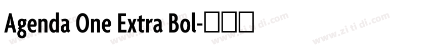 Agenda One Extra Bol字体转换